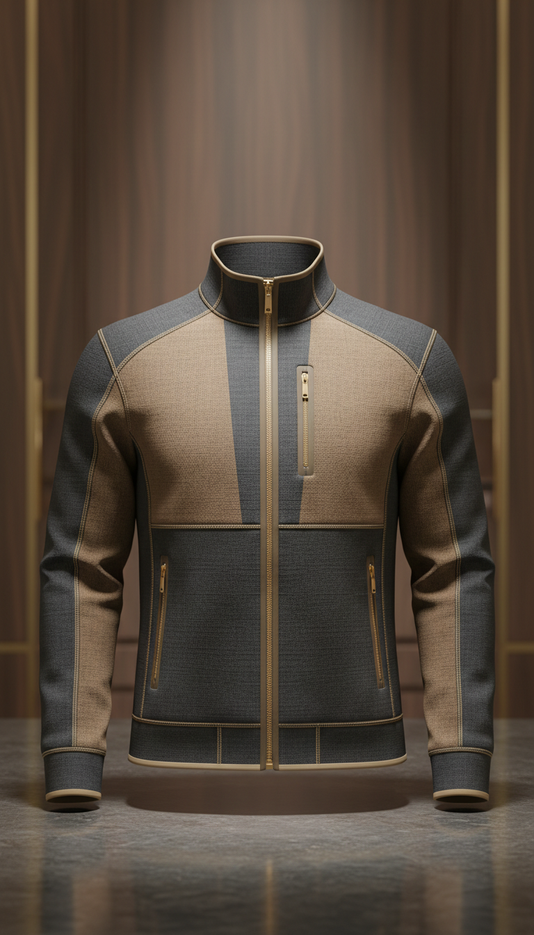 Technical Activewear Jacket in Espresso